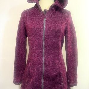 Athleta Burgundy Utility Jacket with High Collar